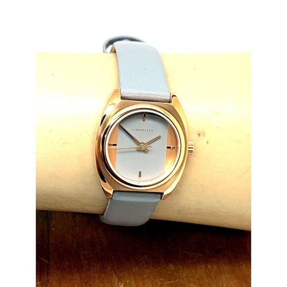 Caravelle by Bulova Women's Watch 44L263 Quartz Rose Gold Gray Leather B… - Picture 10 of 13